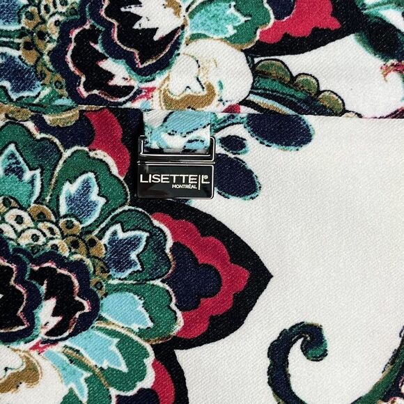 Lisette L. montreal slim ankle pant san paolo paisley floral 6 pull on stretch - Picture 6 of 7